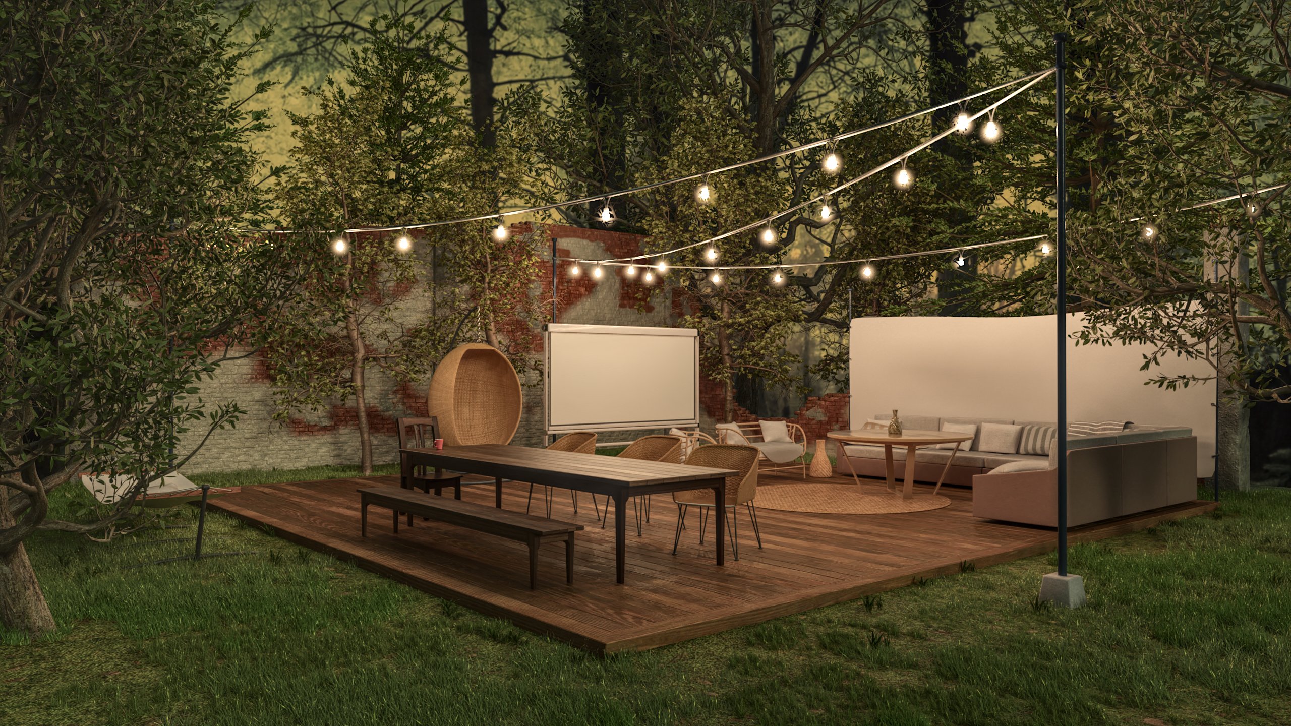 Simple Outdoor Patio Lounge