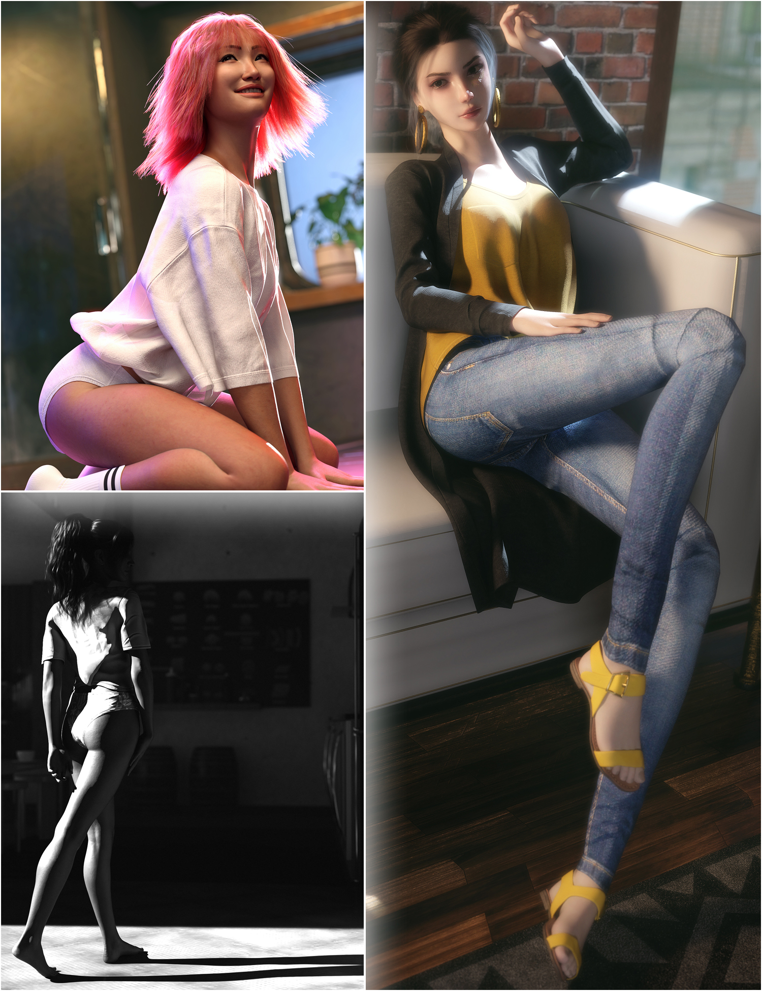 Sexy Pulp Preset Poses for Genesis 9 by: Devon, 3D Models by Daz 3D