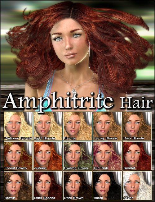 Amphitrite Hair by: 3DreamMairy, 3D Models by Daz 3D