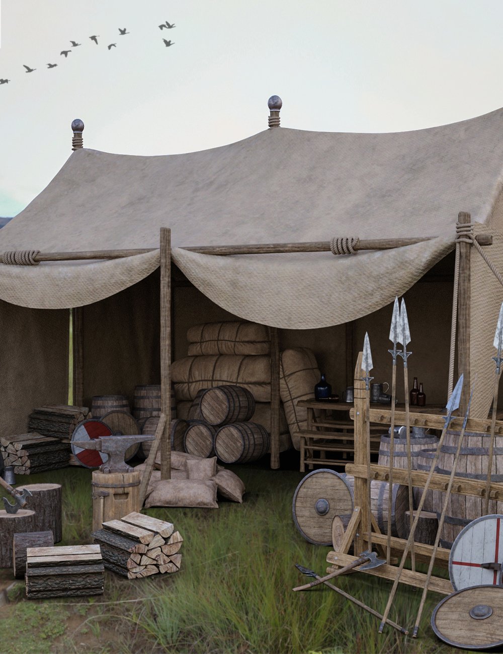 Medieval Land 02 Camp by: 3dLab, 3D Models by Daz 3D