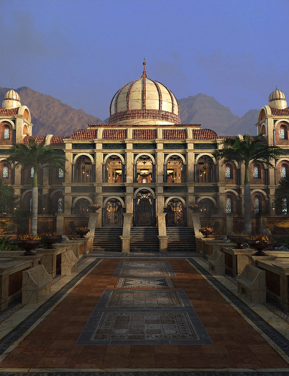 Borgia's Opulent Courtyard by: The Management, 3D Models by Daz 3D