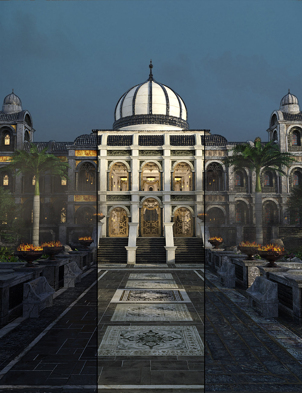 Borgia's Opulent Courtyard Texture Trifecta by: The Management, 3D Models by Daz 3D