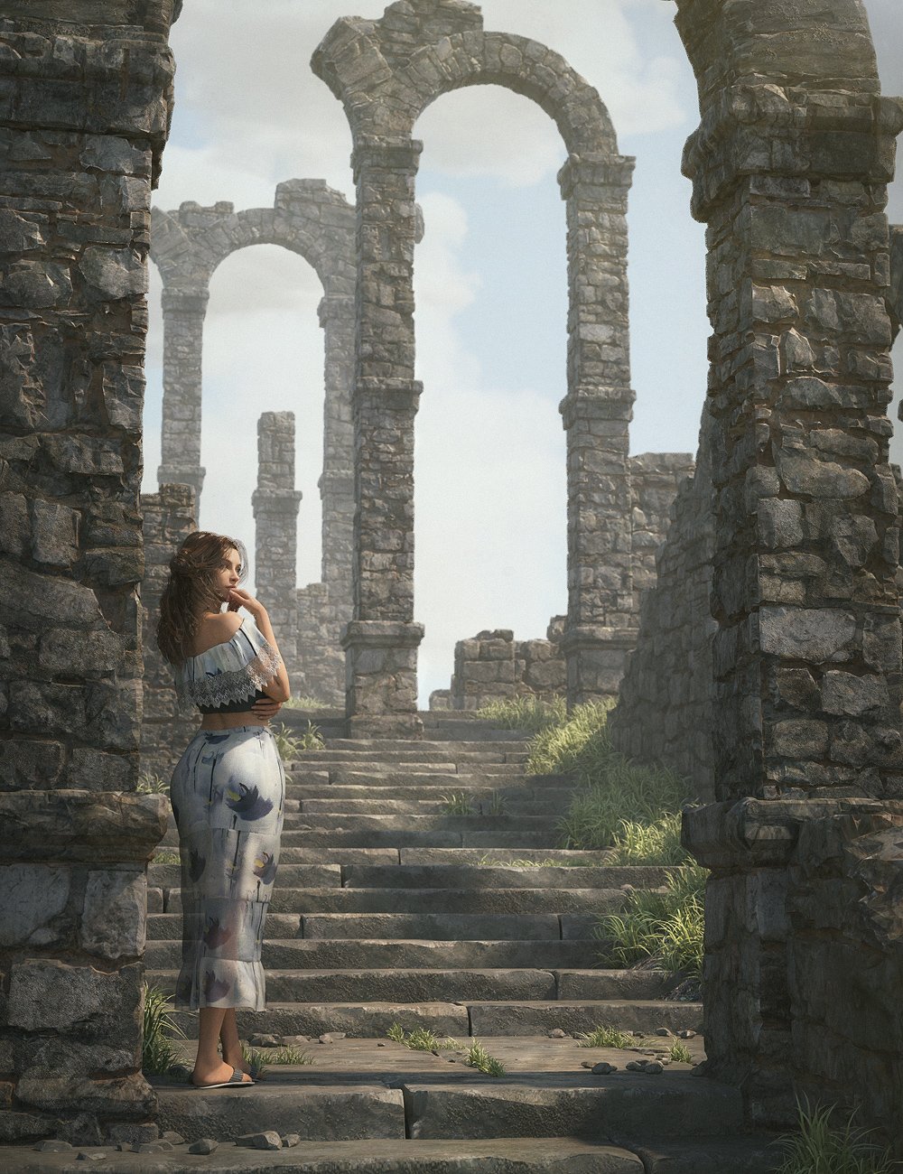 The Ruins Of Emerald Hill by: Stonemason, 3D Models by Daz 3D