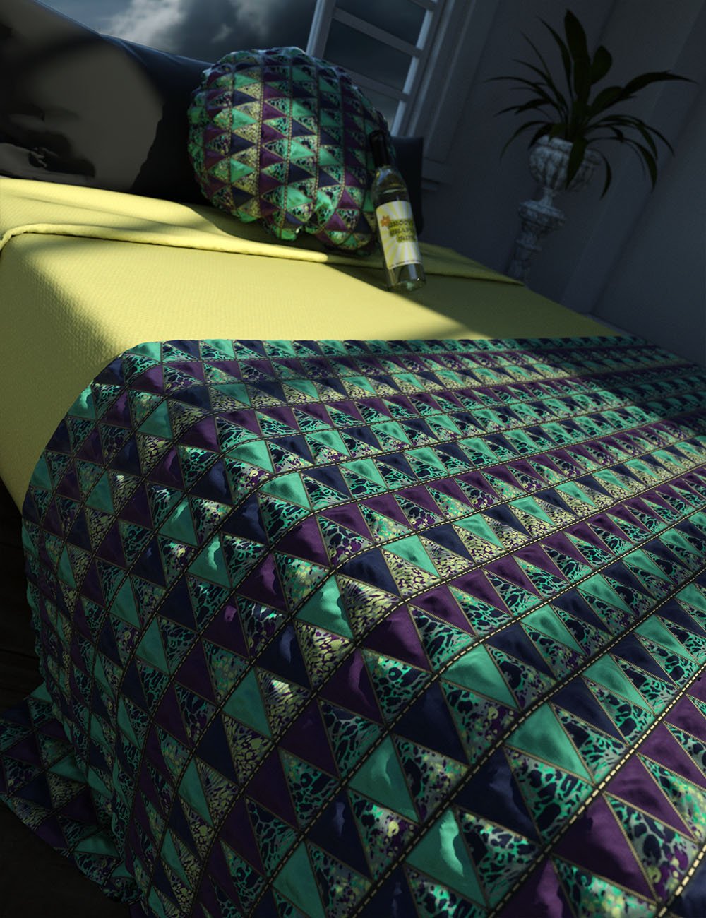 Patchwork Quilt Iray Shaders Vol 4 by: ForbiddenWhispers, 3D Models by Daz 3D