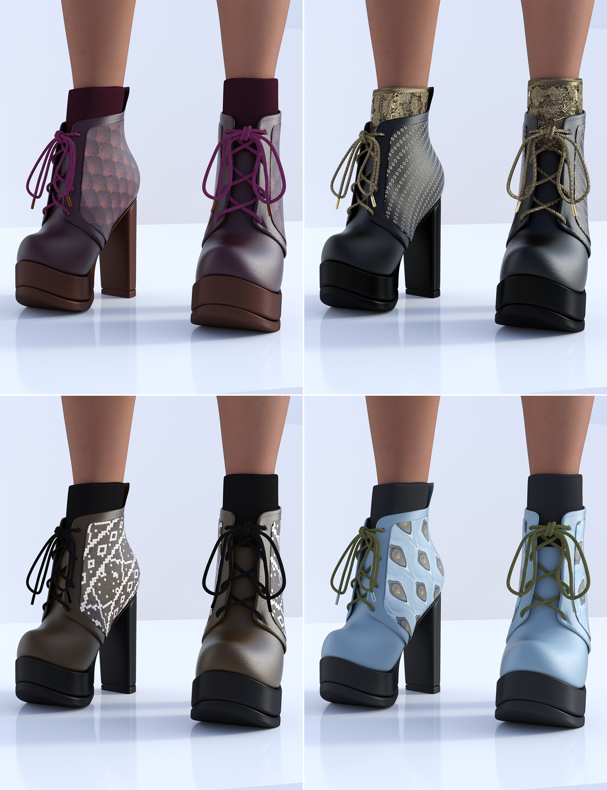 Diva Ankle Boots for Genesis 9 | Daz 3D