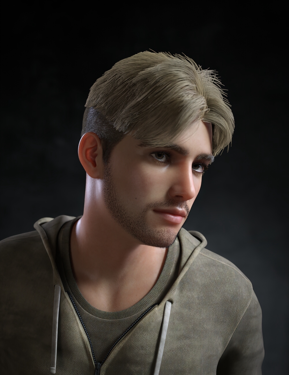 Lee Roy dForce Bowl Hair For Genesis 9 and 8 Male by: Neftis3D, 3D Models by Daz 3D