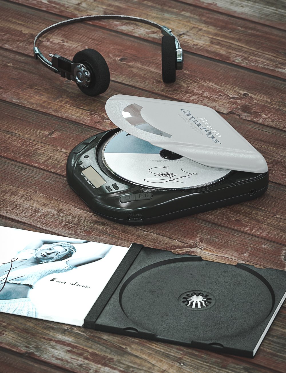 OR3D 90's Portable CD Player by: RedCrow3DArtOdyssey, 3D Models by Daz 3D