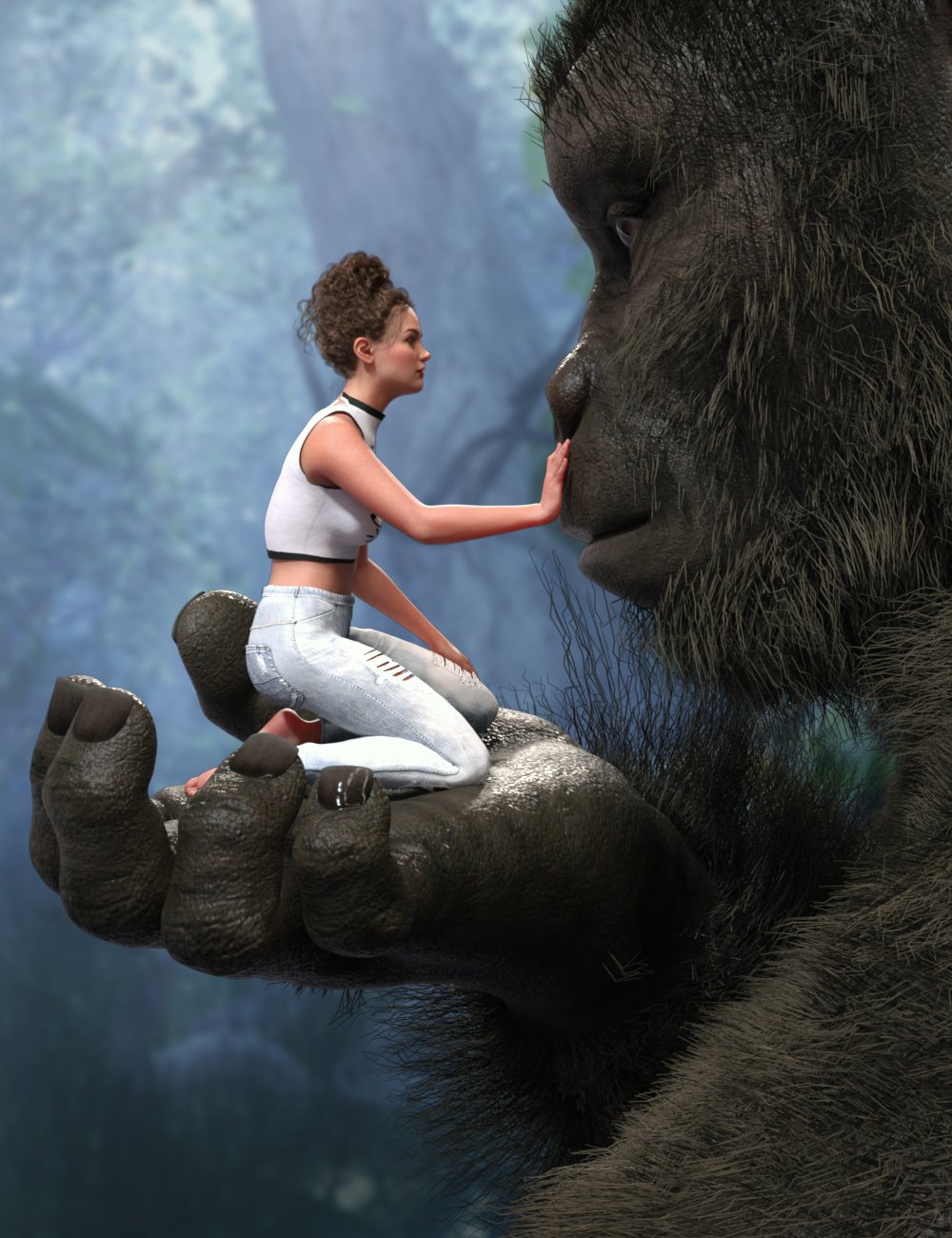 IGD Aping Around Poses for Ape World Gorilla for Genesis 9 by: Islandgirl, 3D Models by Daz 3D