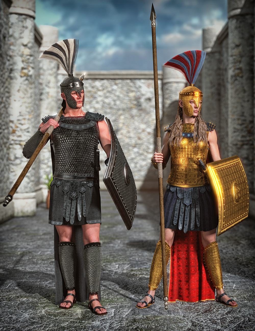 MD Trojans Armor Textures by: MikeD, 3D Models by Daz 3D