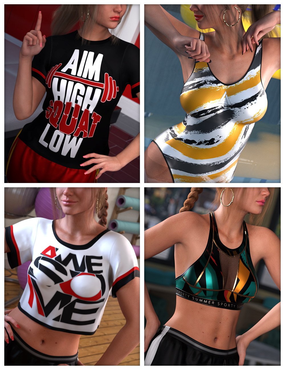 Mandatory Textures for OOT 7-in-1 Sporty Summer Wardrobe by: ShanasSoulmate, 3D Models by Daz 3D