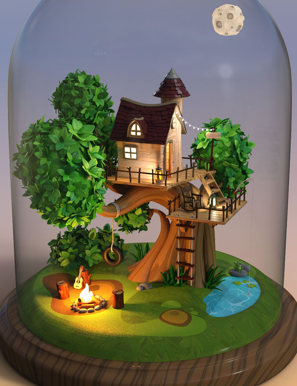 Display Dome Treehouse by: SilvaAnt3d, 3D Models by Daz 3D