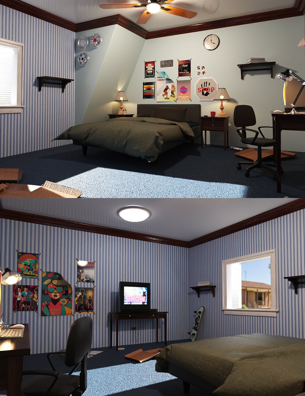 90s Room by: bituka3d, 3D Models by Daz 3D
