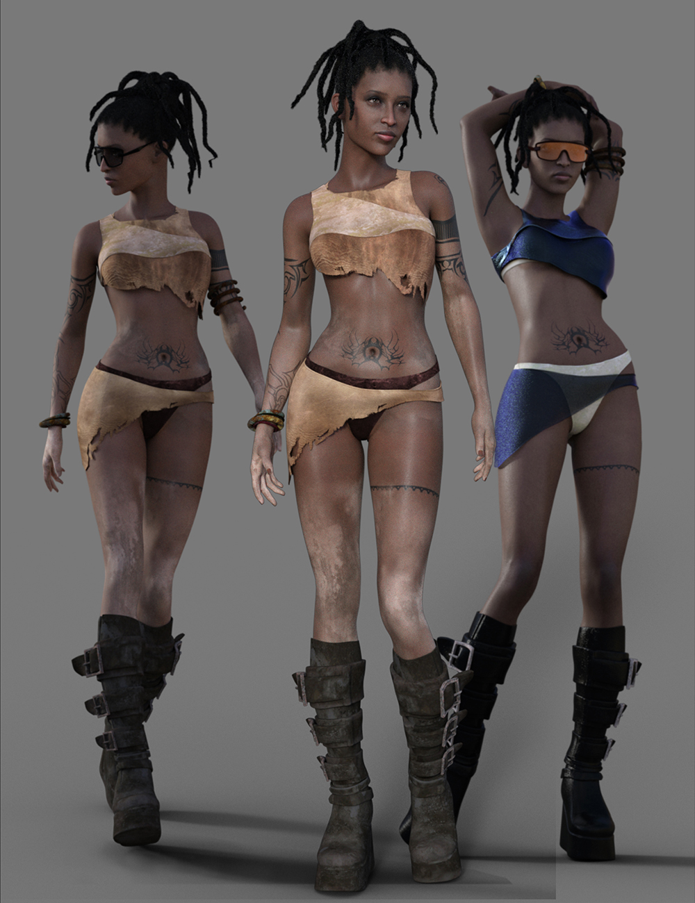 Zeeba Outfit for Genesis 9 by: Lou, 3D Models by Daz 3D