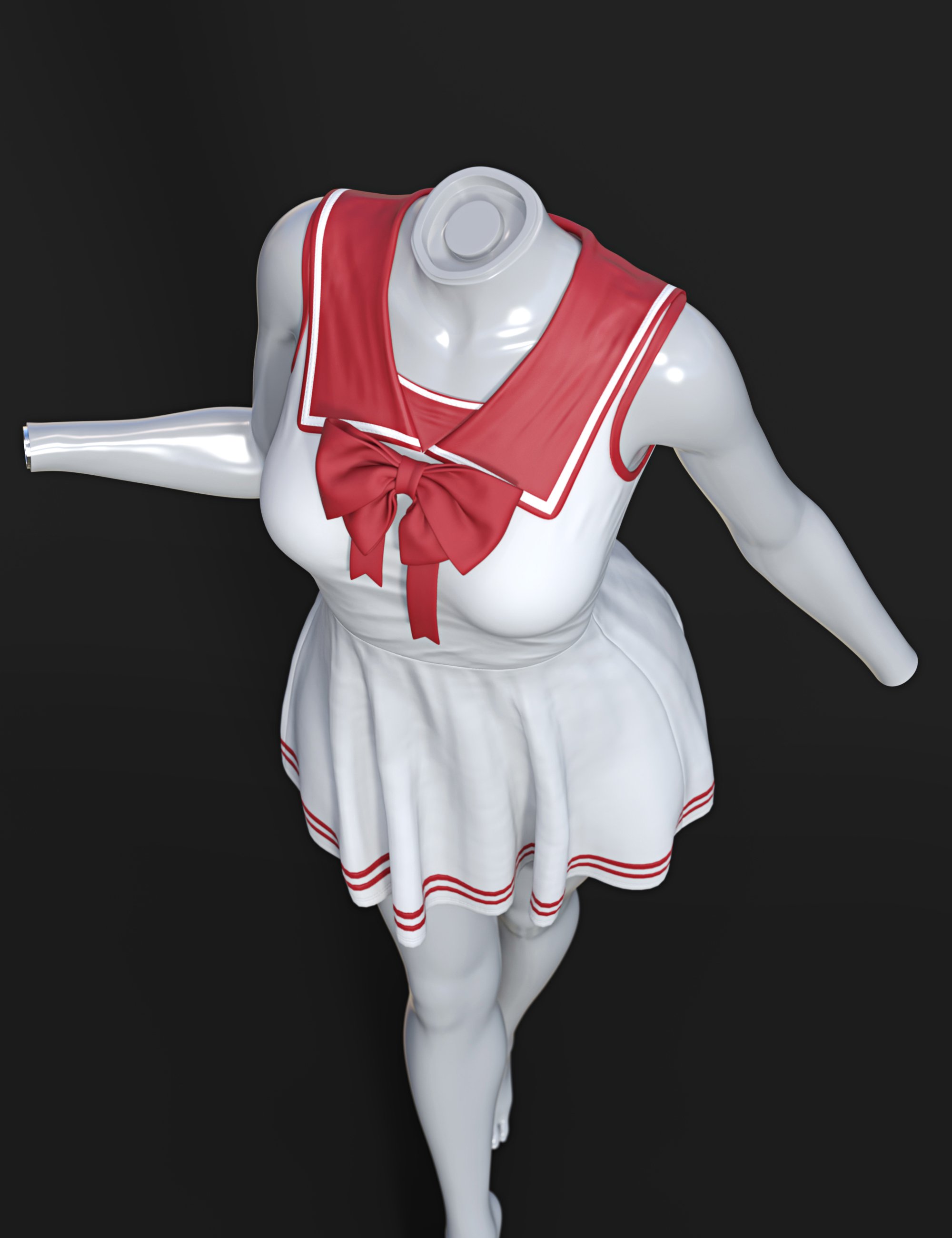 dForce SU Sailor Outfit for Genesis 9, 8.1, and 8 Female by: Sue Yee, 3D Models by Daz 3D