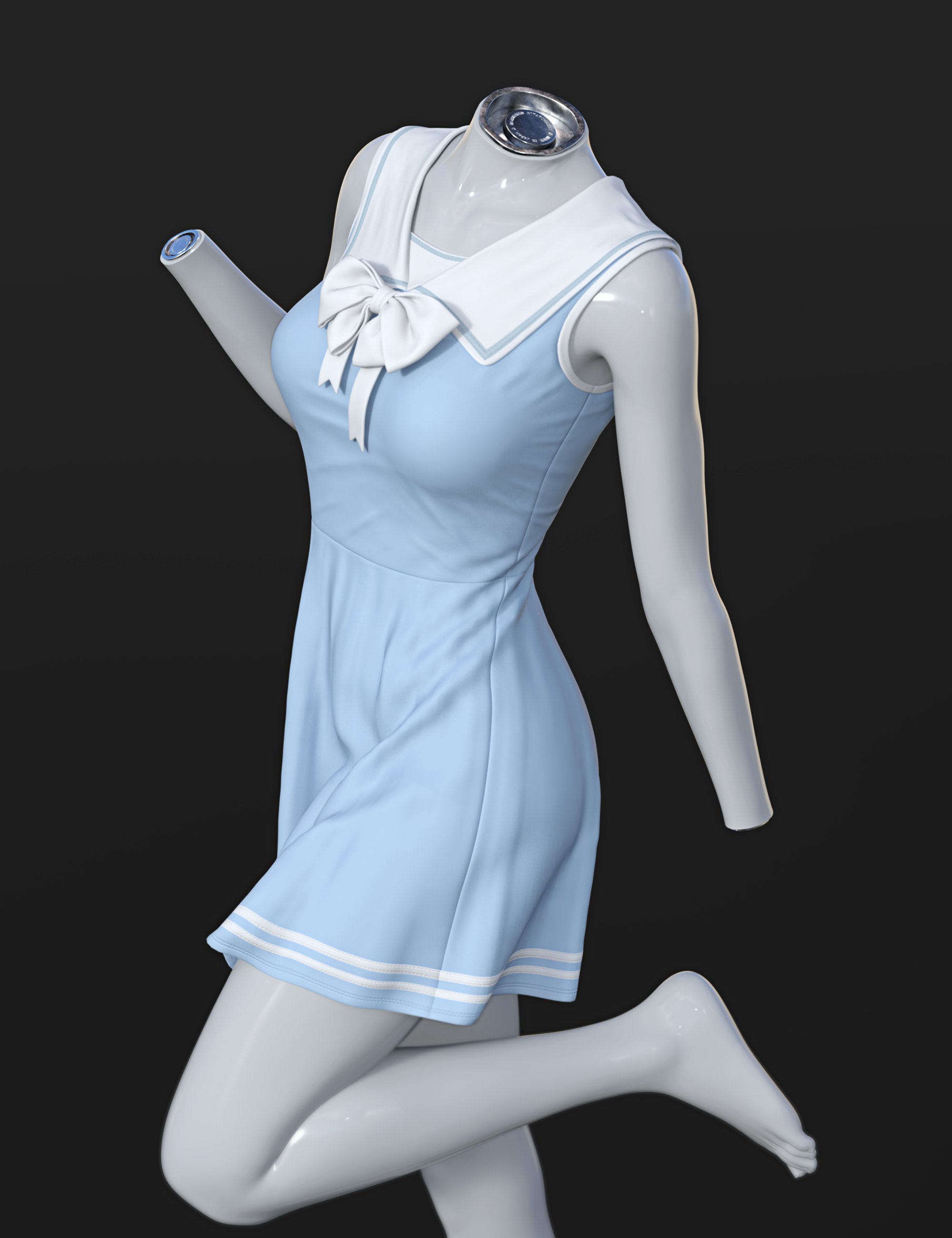 DForce SU Sailor Outfit For Genesis 9, 8.1, And 8 Female | Daz 3D