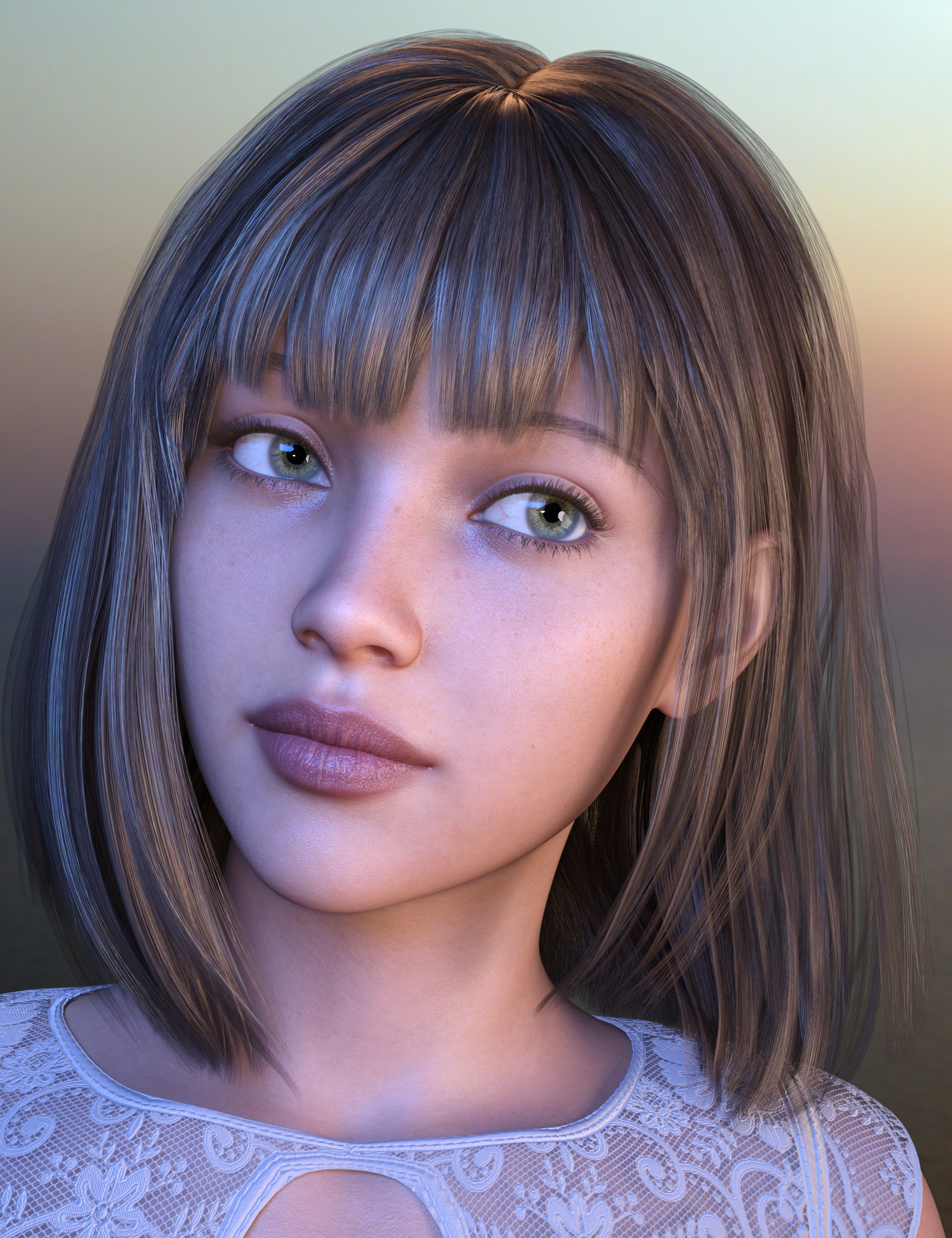 Protostar Hair for Genesis 9, 8 and 8.1 Female by: Akhelloos, 3D Models by Daz 3D