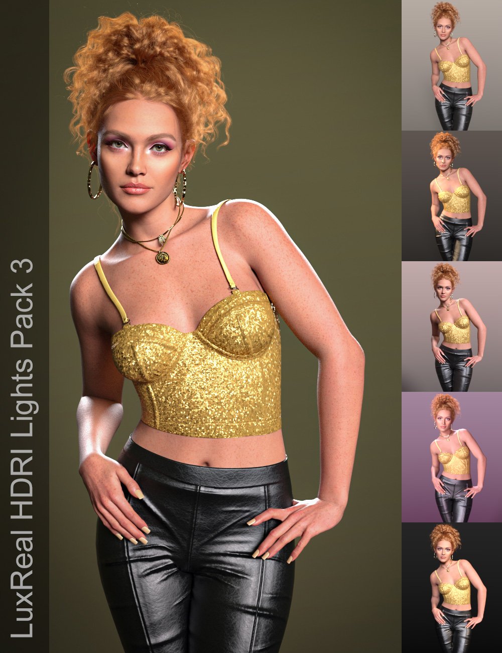LuxReal HDRI Lights Pack 3 by: maelwenn, 3D Models by Daz 3D