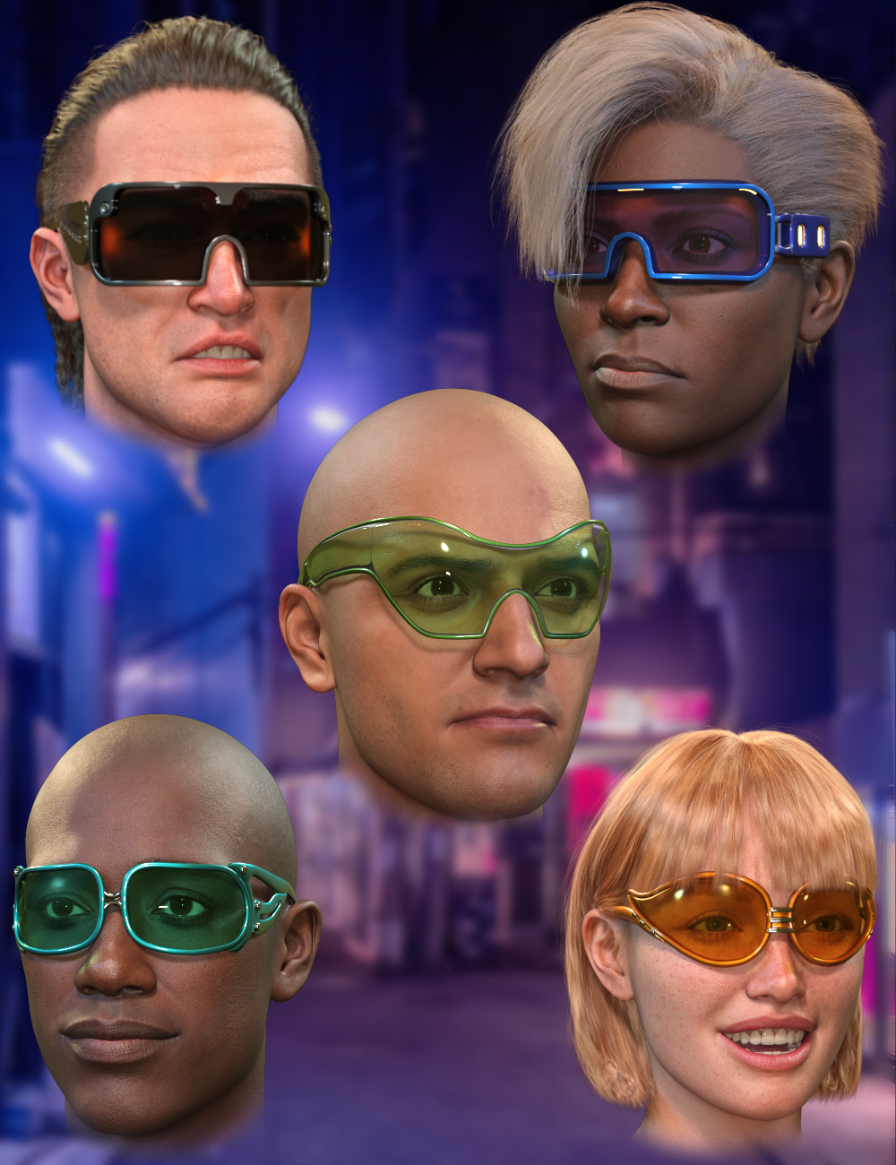Cool Glasses for Genesis 9 by: midnight_stories, 3D Models by Daz 3D