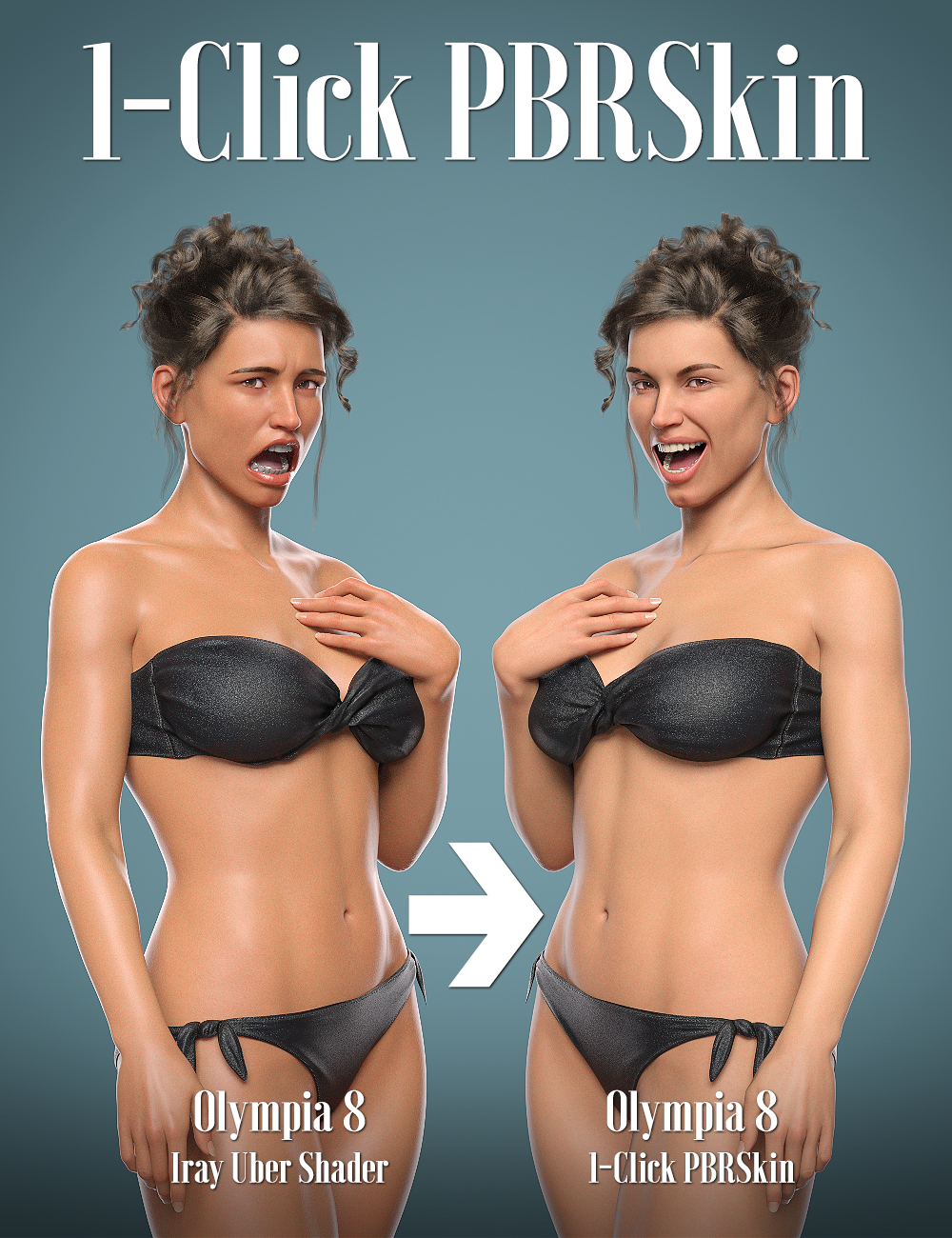 1-Click PBRSkin by: Silas3DJosh Darling, 3D Models by Daz 3D