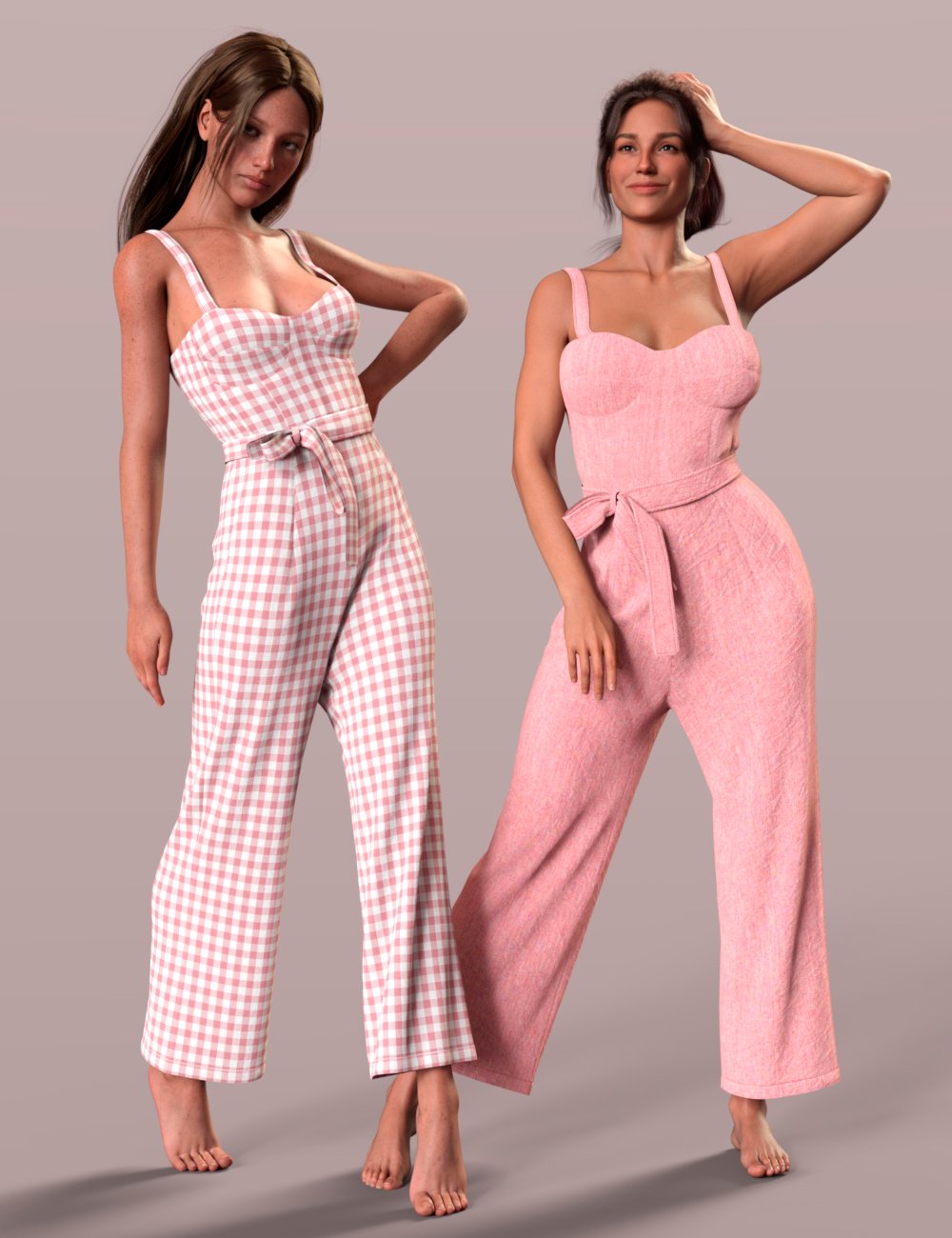 dForce Summer Jumpsuit for Genesis 9, 8, and 8.1 by: Dimidrol, 3D Models by Daz 3D