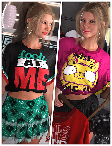 Addition Textures for OOT Oversized T-Shirt and Skirt | Daz 3D
