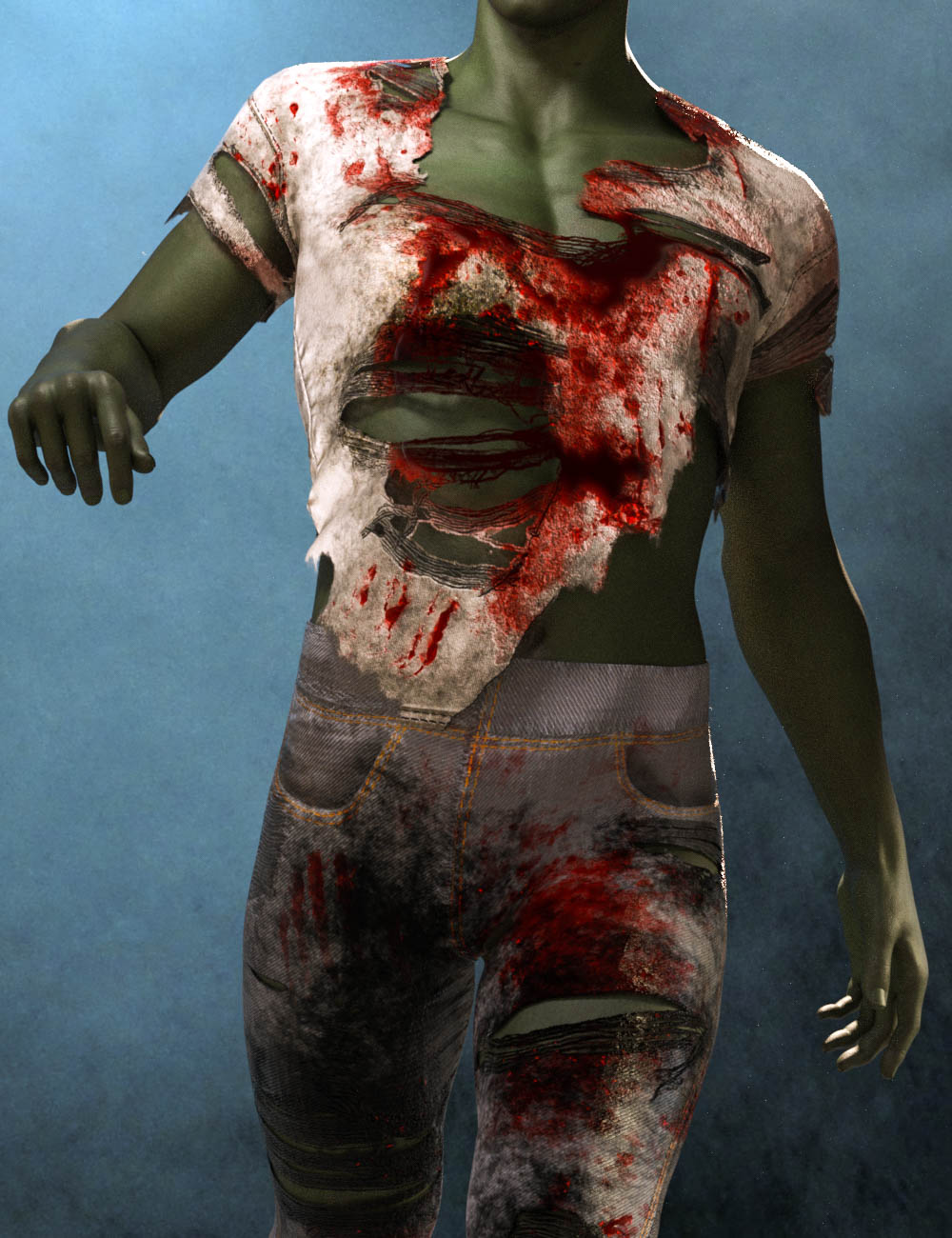 dForce Undead Outfit for Genesis 9 by: Demian, 3D Models by Daz 3D