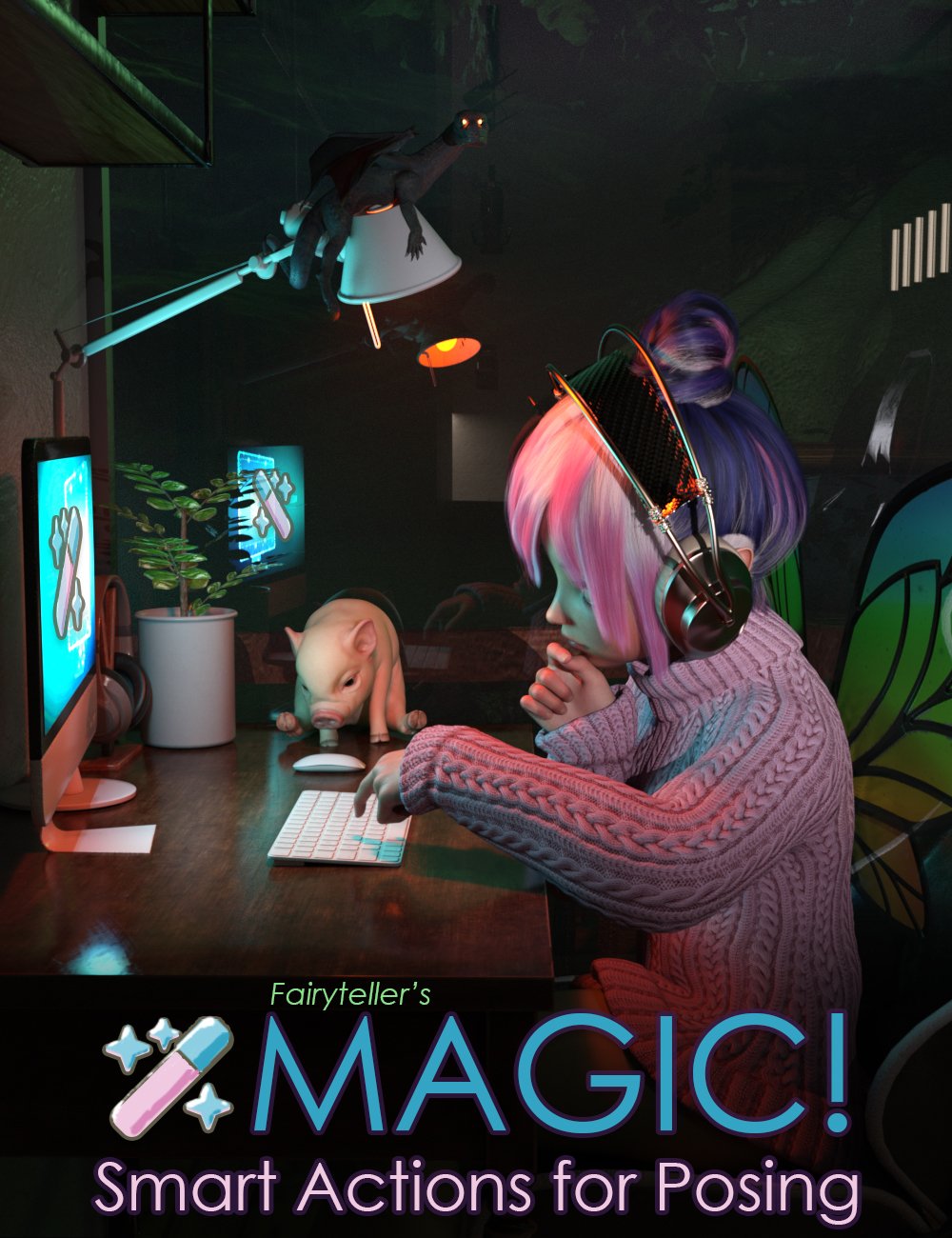 Magic - Smart Actions for Posing by: Fairyteller, 3D Models by Daz 3D