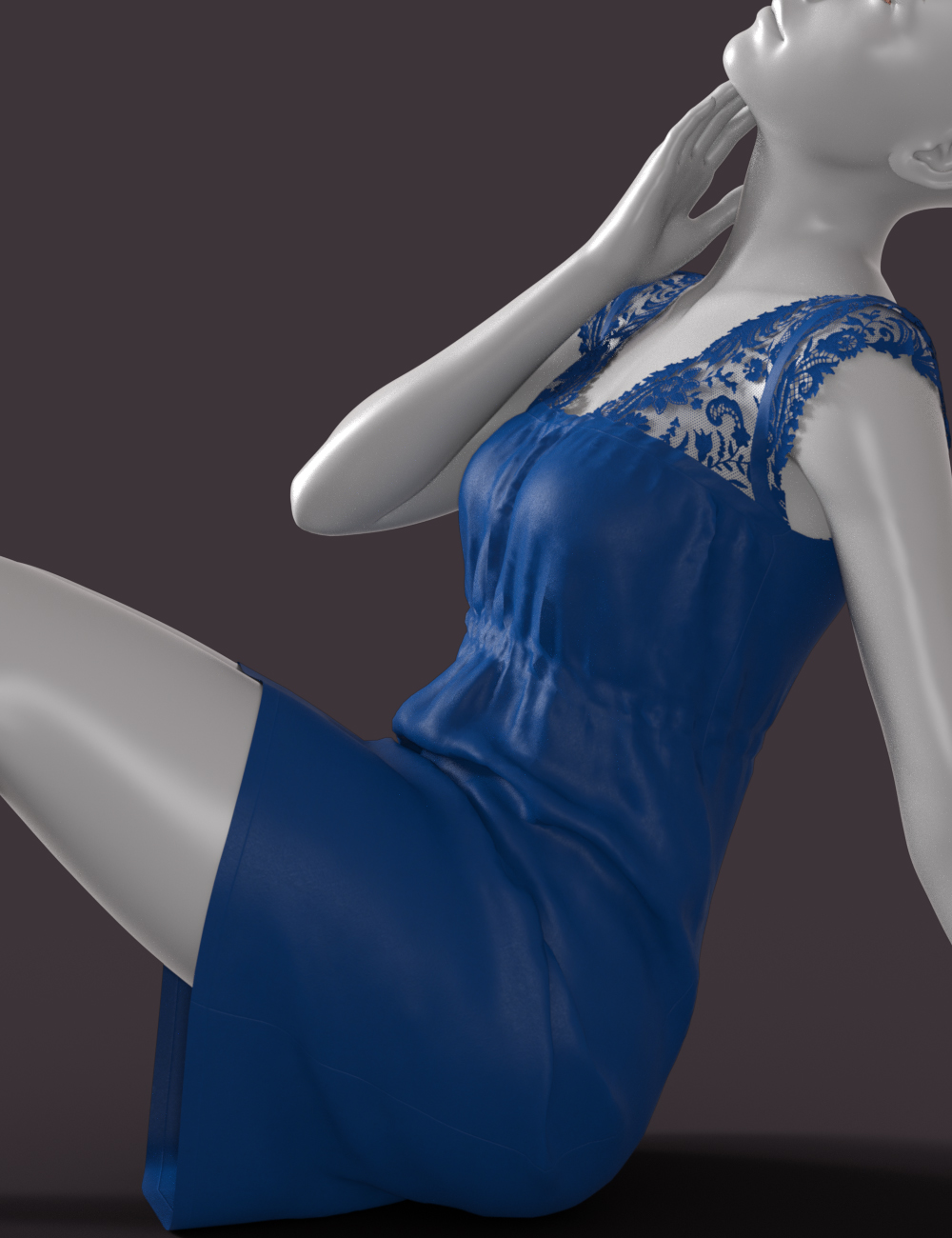 dForce Lare Nightie for Genesis 9, 8.1 and 8 Female by: SUSHMART, 3D Models by Daz 3D