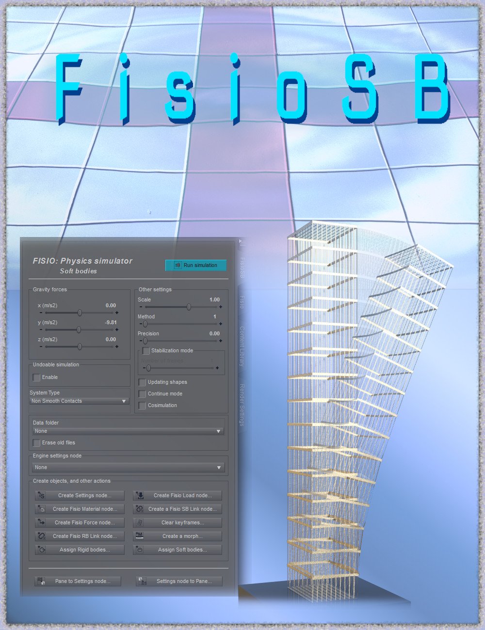 Fisio SB: Soft Bodies AddOn by: Alvin Bemar, 3D Models by Daz 3D