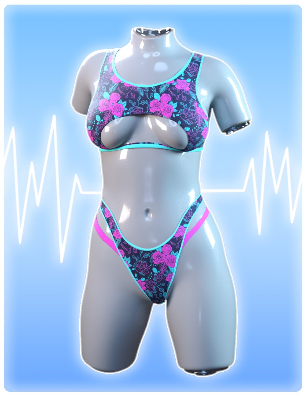 Himax Bikini for Genesis 9, 8.1 and 8 Female by: Priap, 3D Models by Daz 3D