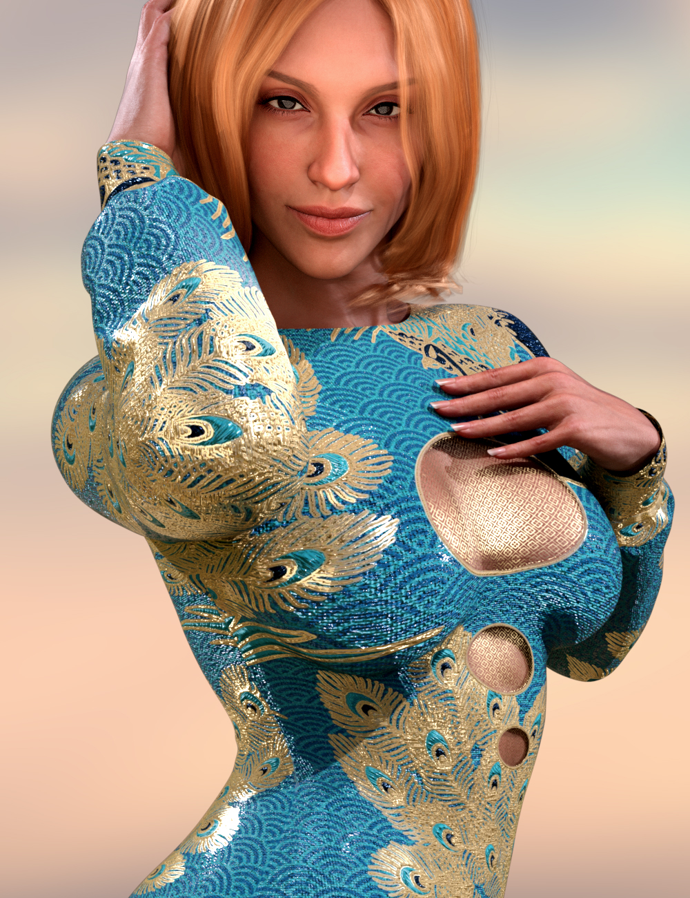 ZK dForce Hydrangea Dress Texture Addon by: ZKuro, 3D Models by Daz 3D