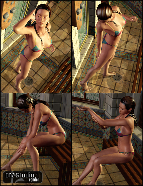 Master Bathroom Fixtures Poses by: Digiport, 3D Models by Daz 3D