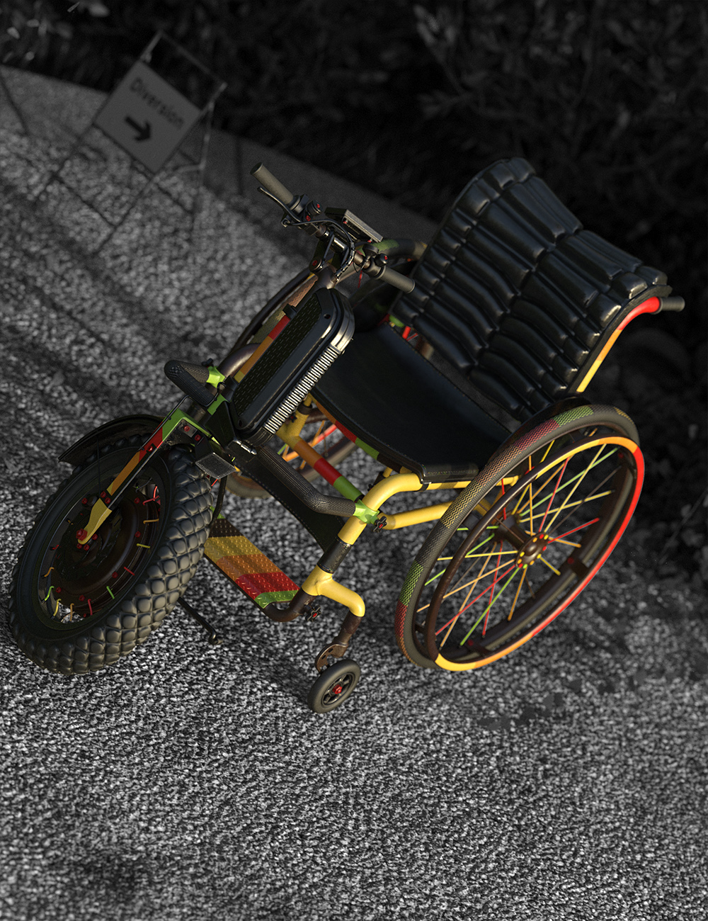 Wheelchair Hybrid Bike by: ForbiddenWhispersDavid Brinnen, 3D Models by Daz 3D