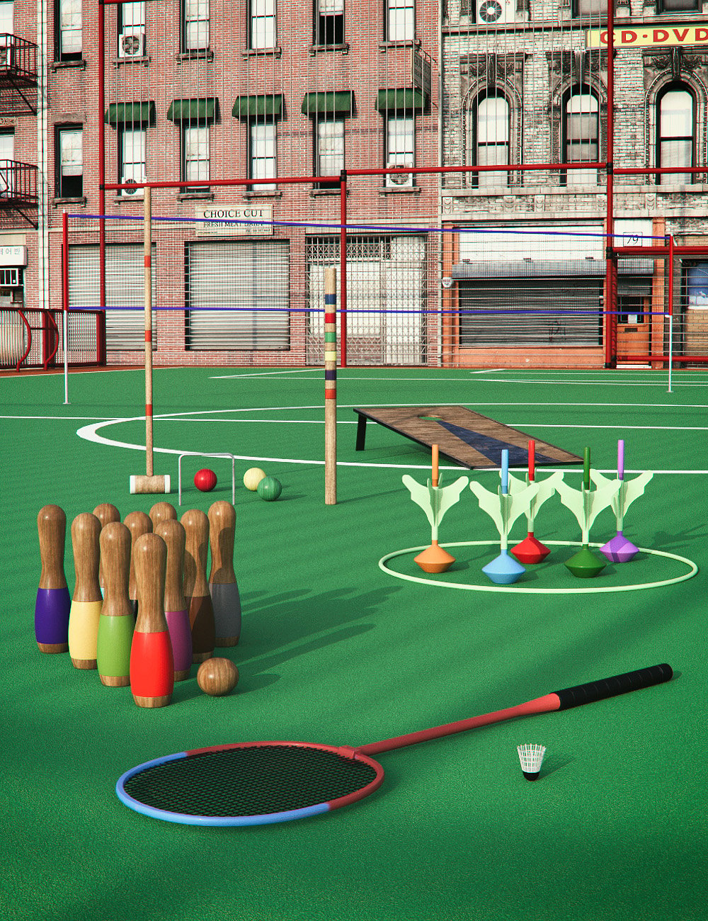 Backyard Games by: Mely3D, 3D Models by Daz 3D