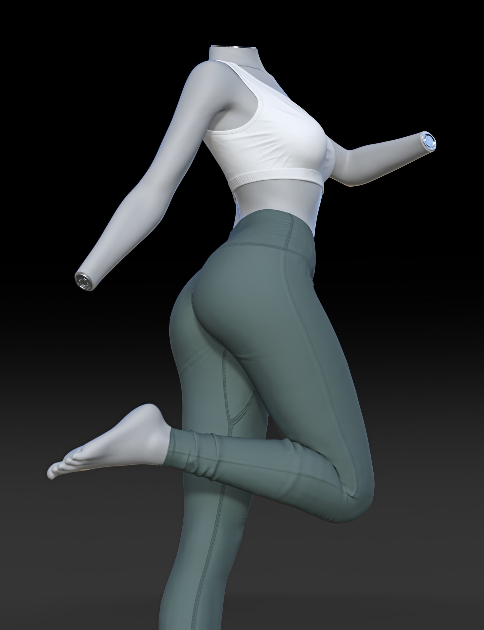 dForce SU Yoga Clothes for Genesis 9, 8.1, and 8 Female by: Sue Yee, 3D Models by Daz 3D