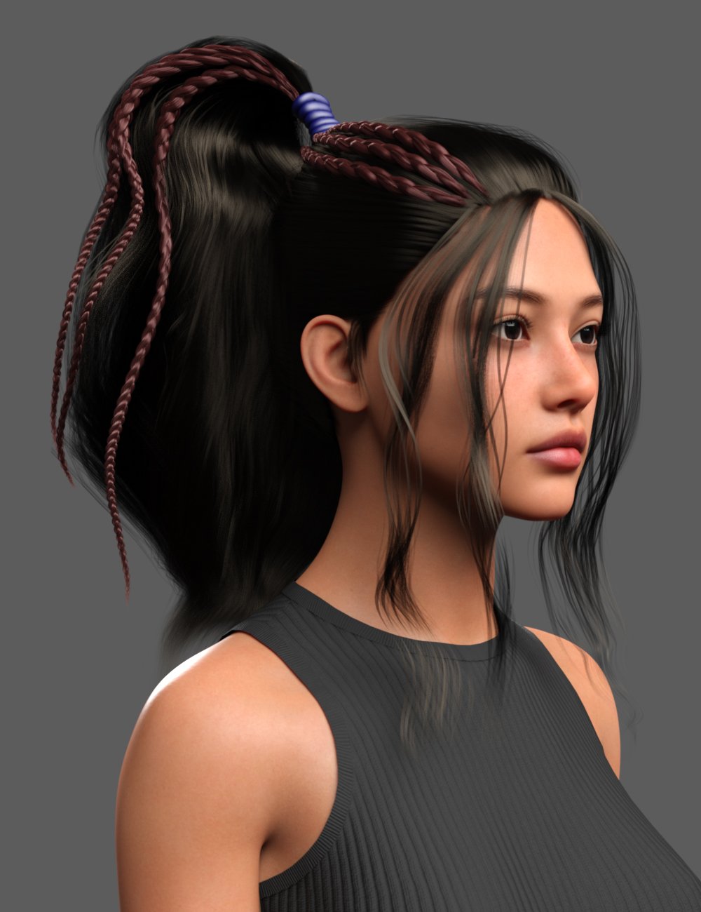 PA Himiko Hair for Genesis 9 by: ParagonSecond-Circle, 3D Models by Daz 3D