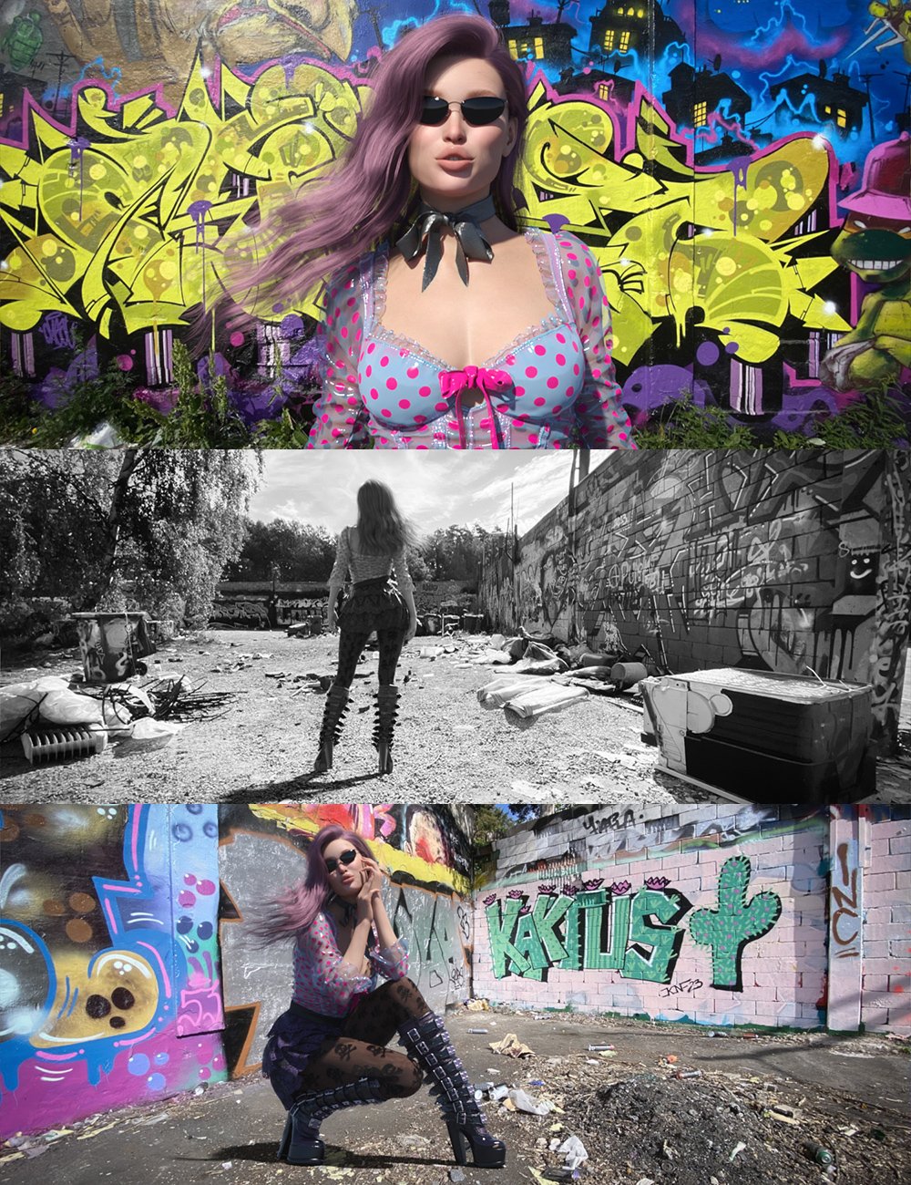 241 Photos - Graffiti Town by: Dreamlight, 3D Models by Daz 3D