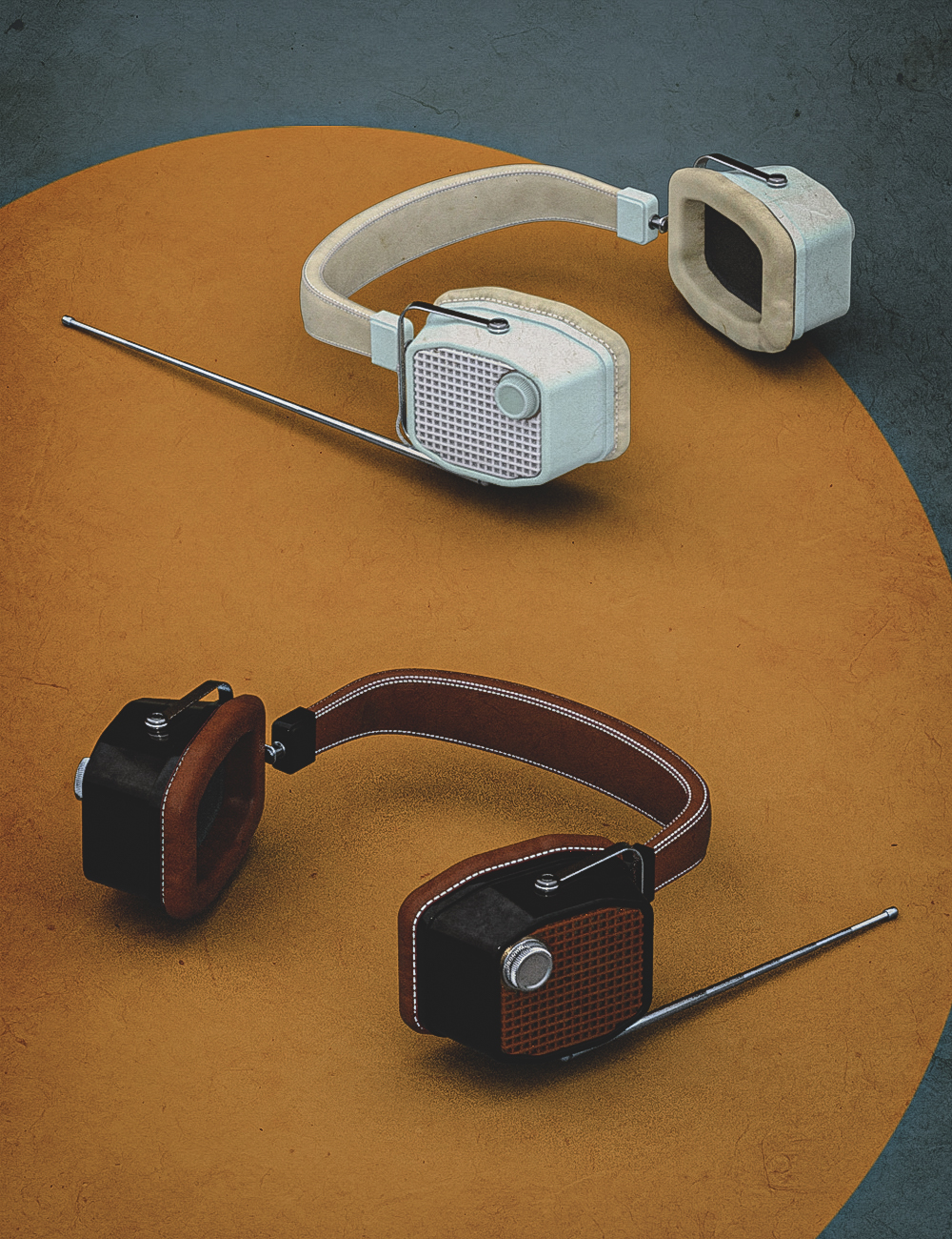 OR3D Retro Radio Headphones 01 by: RedCrow3DArtOdyssey, 3D Models by Daz 3D