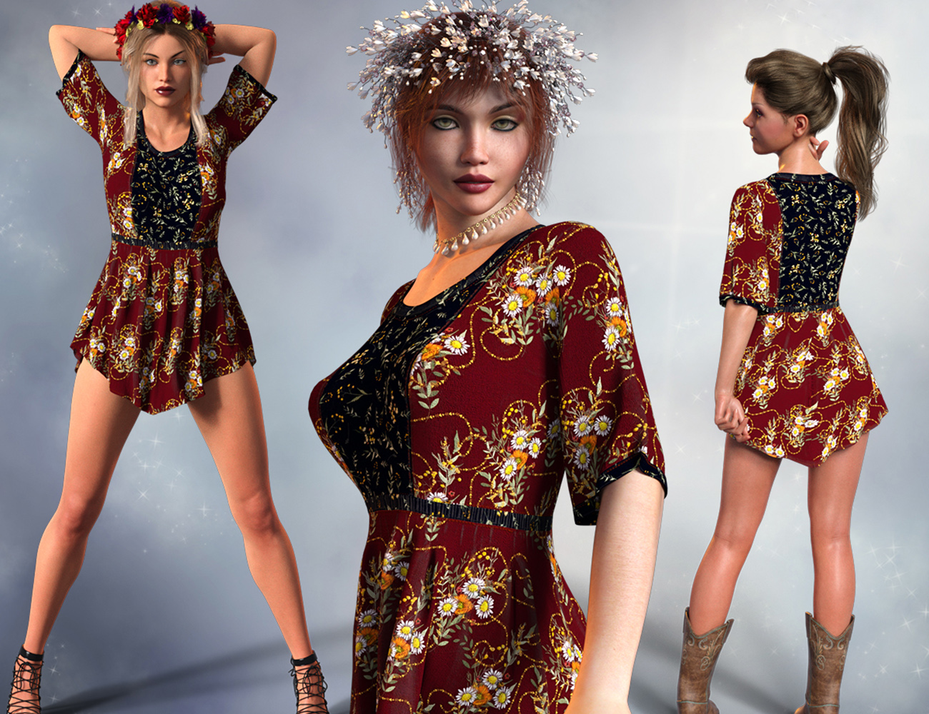 dForce DC Boho Mini for Genesis 9 and 8 Female