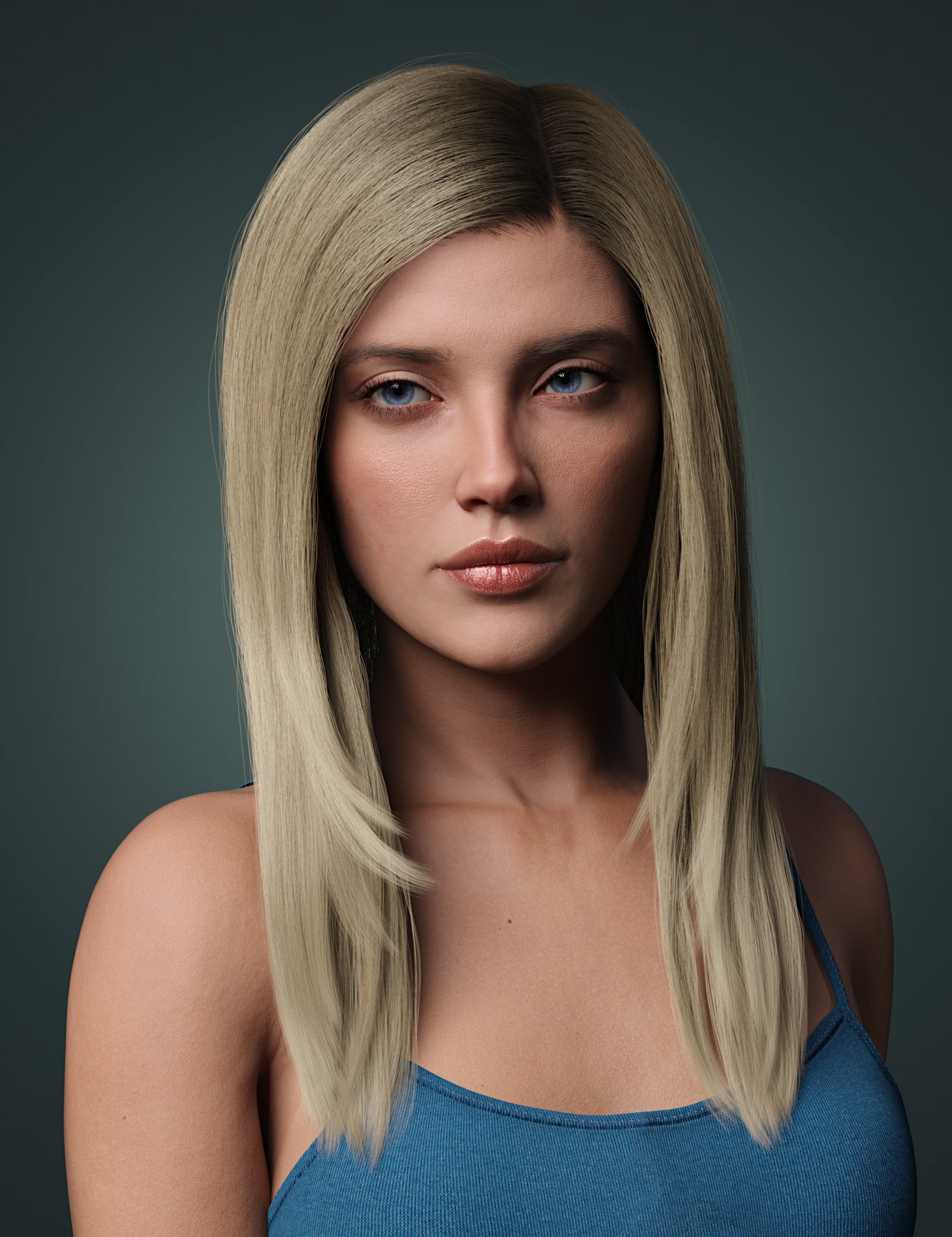 Renne Hair with dForce for Genesis 9 by: Toyen, 3D Models by Daz 3D