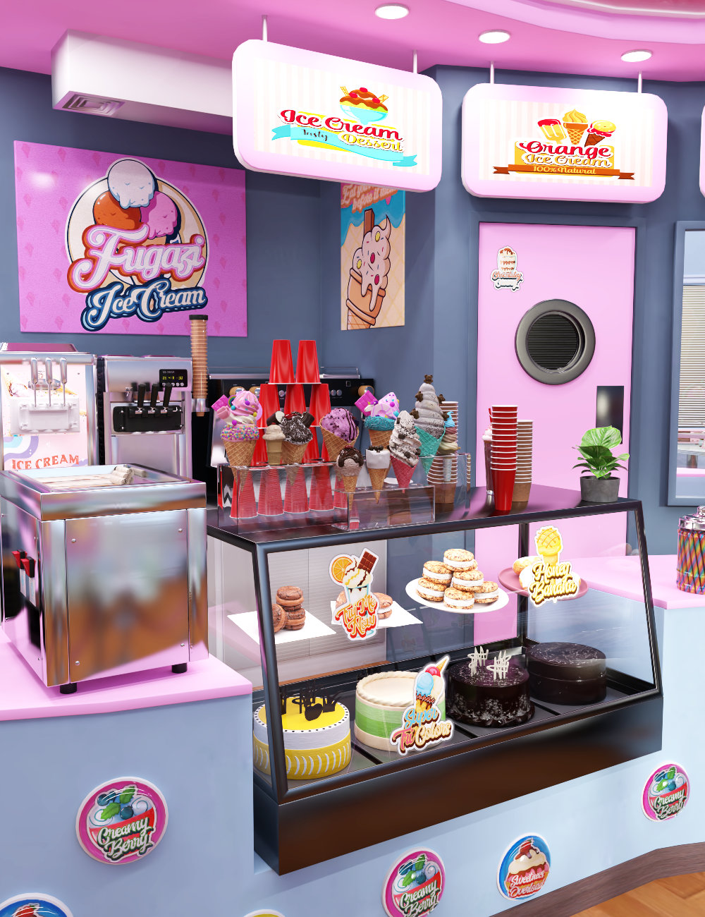 FG Ice Cream Shop by: IronmanFugazi1968, 3D Models by Daz 3D