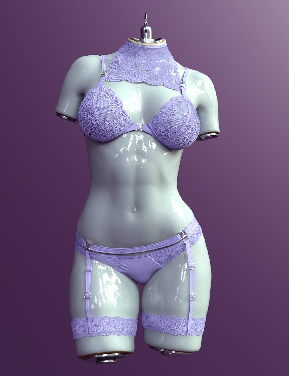 X Fashion Kitty Lingerie Set for Genesis 9 by: xtrart-3d, 3D Models by Daz 3D