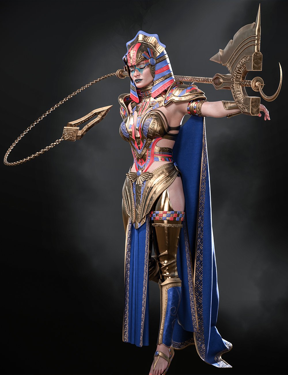 dforce Egyptian Goddess Outfit for Genesis 9