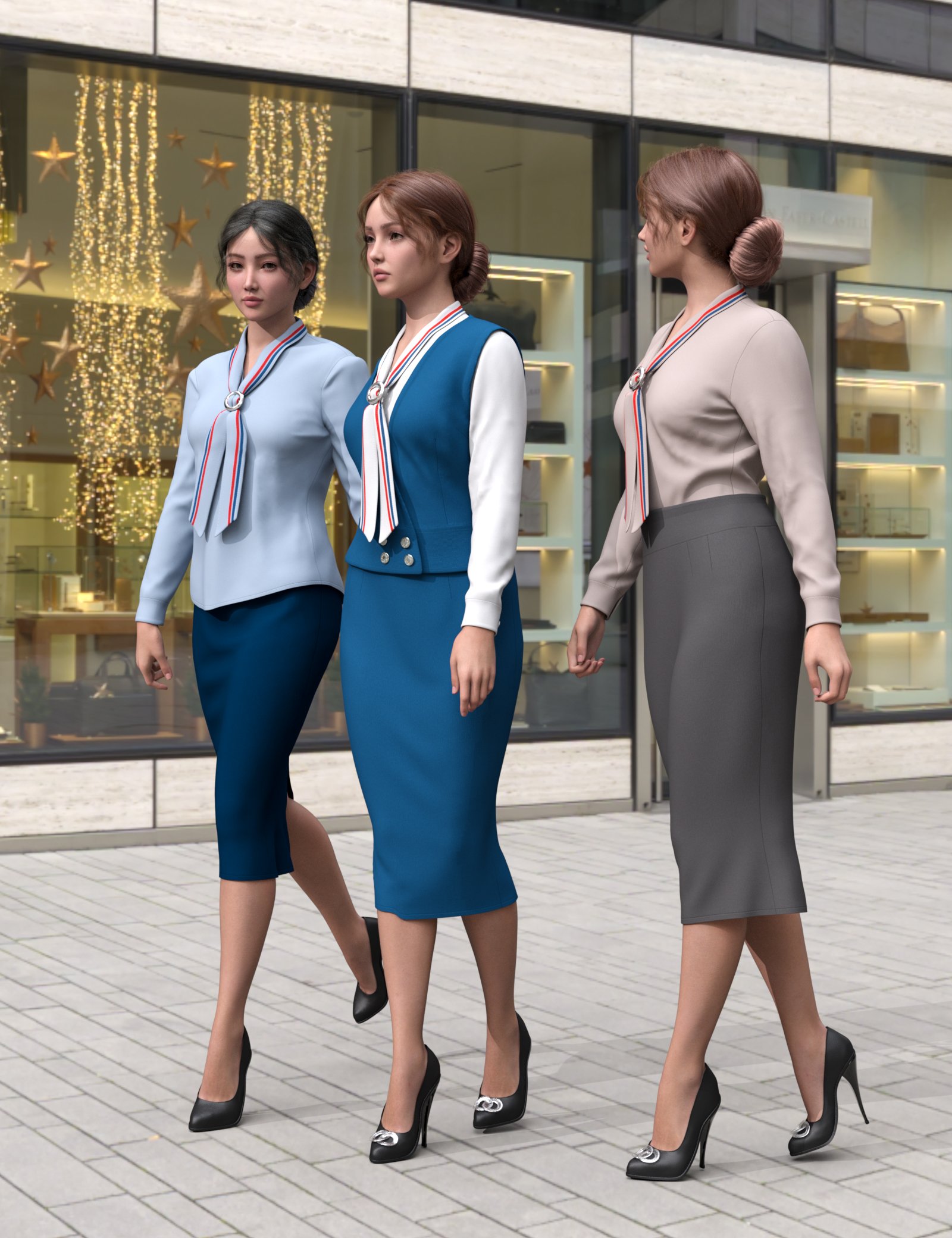 dForce MK Liz Business Suit for Genesis 9 Daz 3D