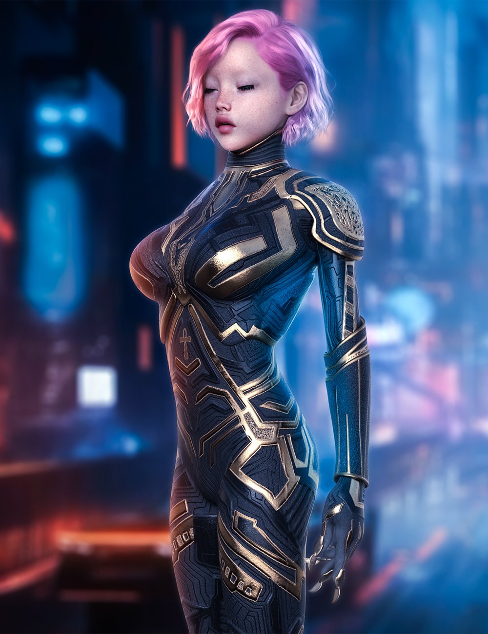 Futuristic Suit Outfit for Genesis 9 by: fefecoolyellow, 3D Models by Daz 3D
