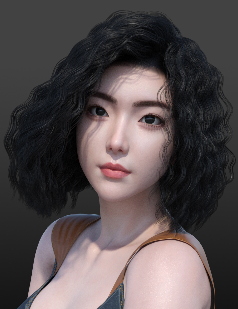 JL Hair - Curly Hair for Genesis 9 by: Jerry Jang, 3D Models by Daz 3D