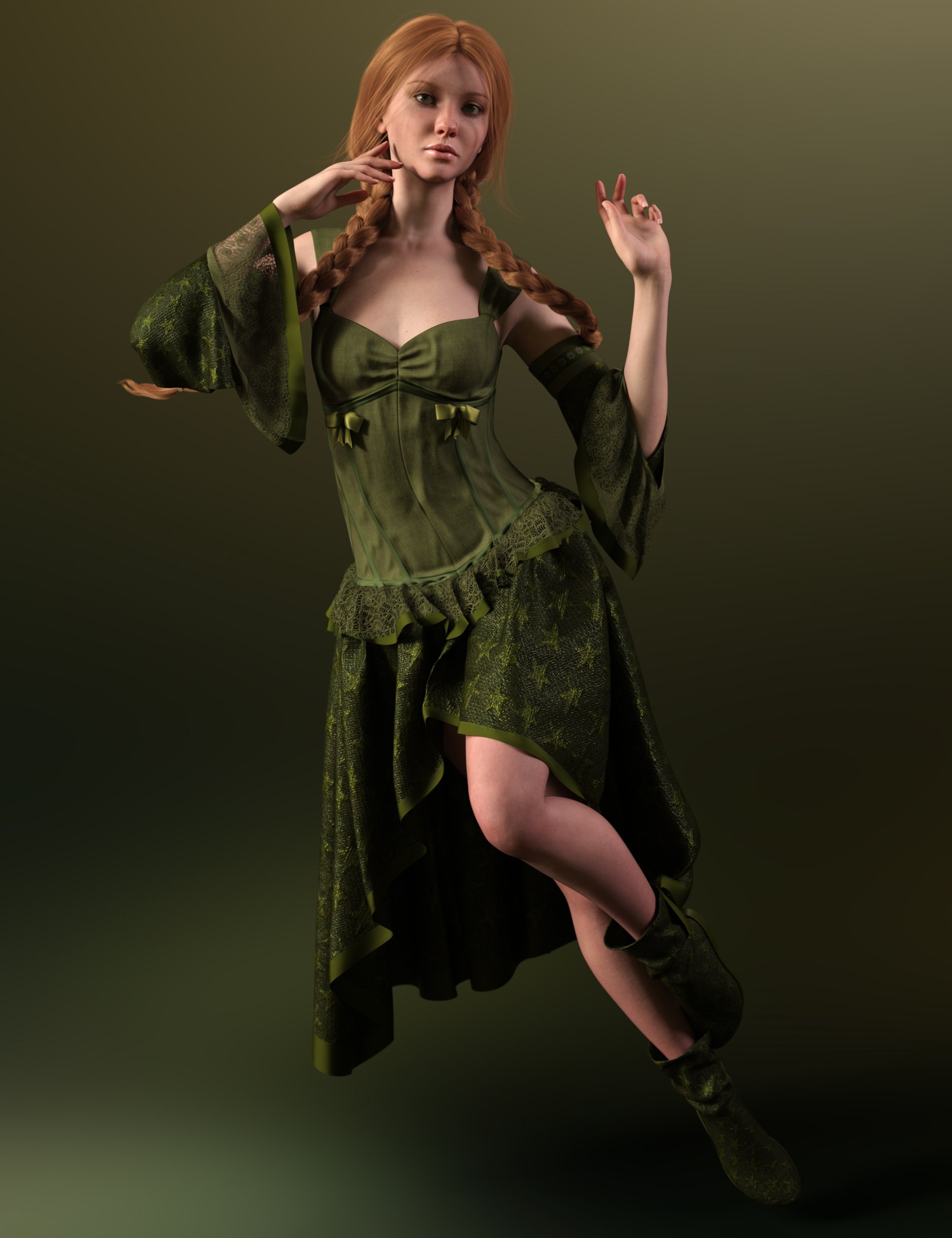 dForce Multi-Style Fairy Outfit for Genesis 9 by: outoftouch, 3D Models by Daz 3D