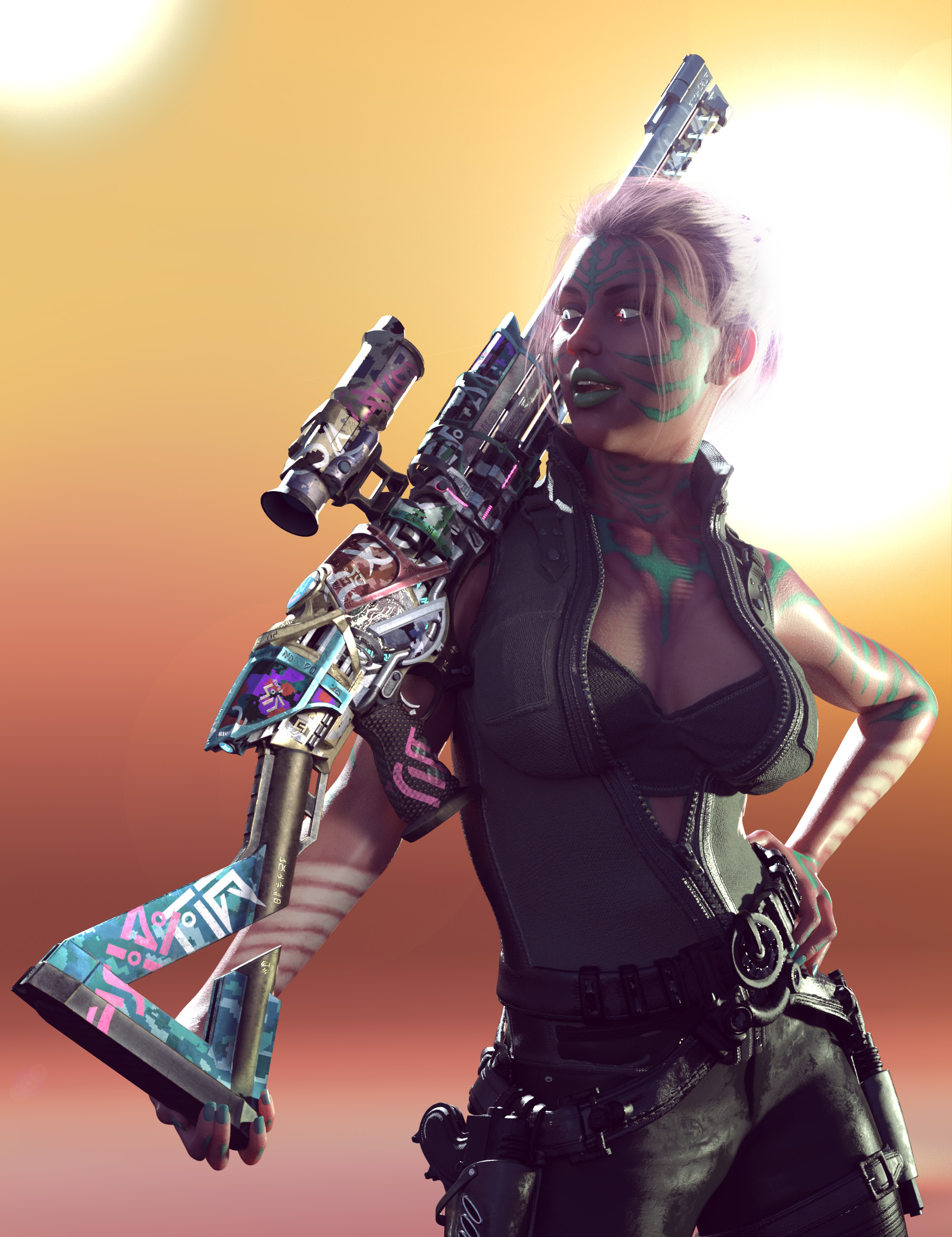 Punkish Alien Sniper Rifle by: Punkish, 3D Models by Daz 3D