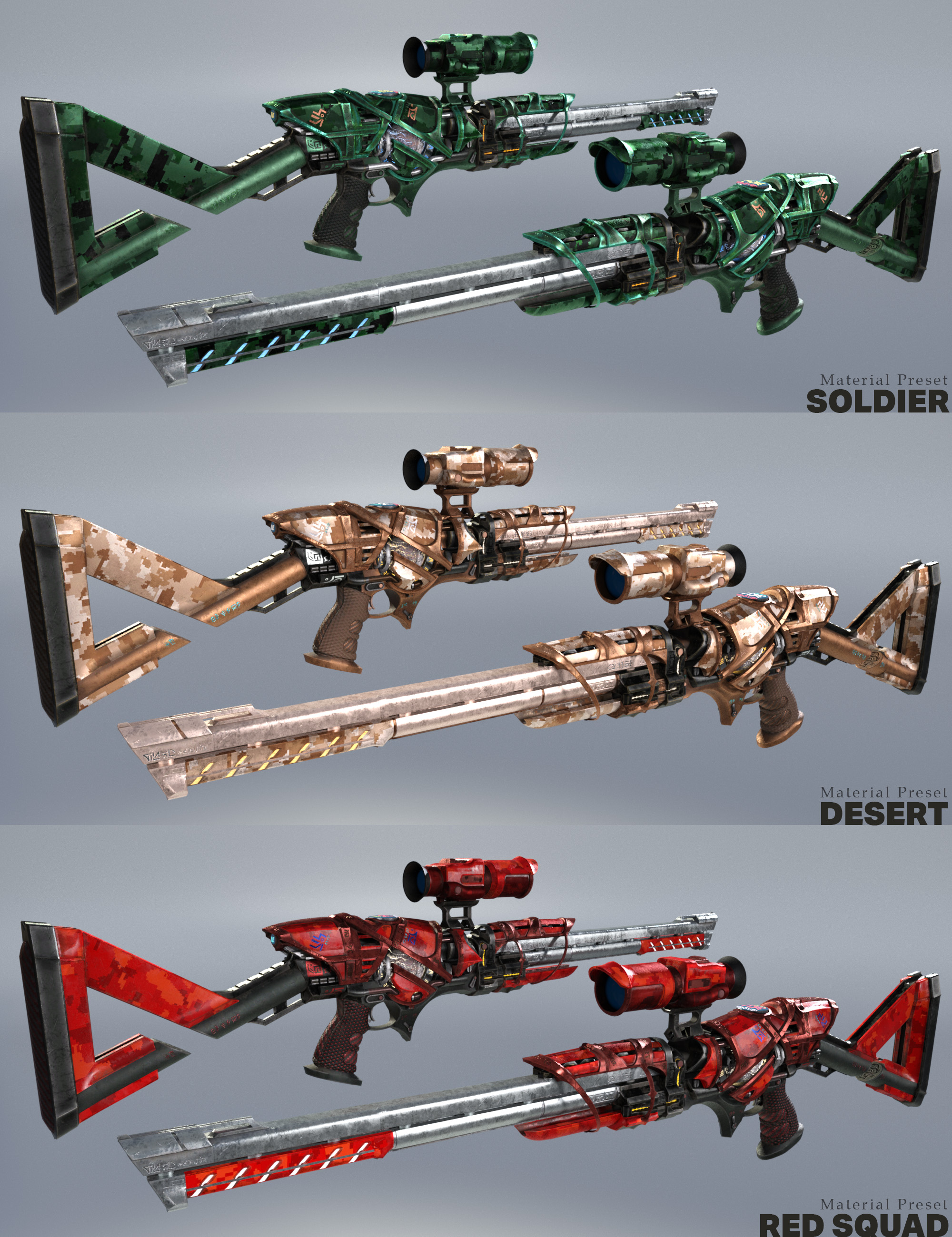 Punkish Alien Sniper Rifle | Daz 3D