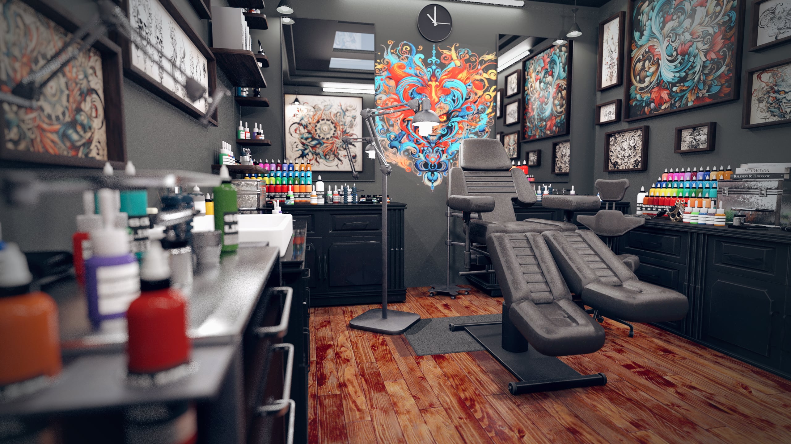 Trendy Tattoo Shop Daz 3D